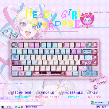KAngel - Astral Party Wiki Keycaps Compatible with Wooting 60HE, MAD60HE, ACE60, ATK EDGE60, FUN60, WIN60, LUCKY 65, IPI65, REAL67, XTRFY K5, TITAN68, ACE68, MAD68HE, MADE68, HERO68, NANO68, FIRE68, MIG68, and ATK RS6.