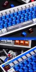 AiFei Titan Nation Gundam V2 Keycaps Nuclear Side-Transparent PBT - Titan Nation
