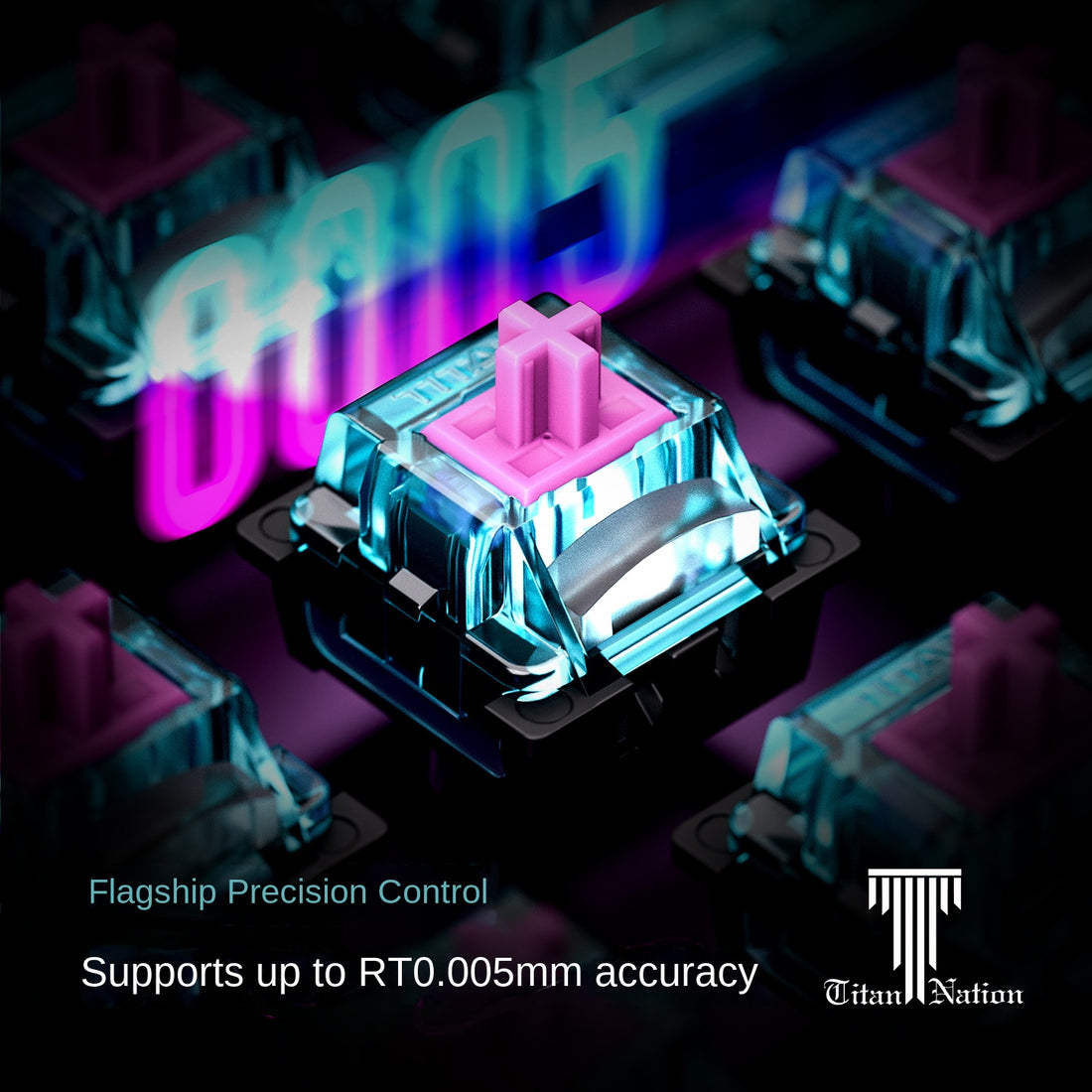 Titan Nation Miami Magnetic Axis Switch Compatible with Wooting 60HE, MAD60HE, ACE60, ATK EDGE60, FUN60, WIN60, LUCKY 65, IPI65, REAL67, XTRFY K5, TITAN68, ACE68, MAD68HE, MADE68, HERO68, NANO68, FIRE68, MIG68, and ATK RS6.