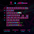 Arcane Jinx Keycaps are compatible with keyboards like MAD60HE, ACE60, and Wooting 60HE.