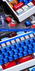 AiFei Titan Nation Gundam V2 Keycaps Nuclear Side-Transparent PBT - Titan Nation