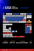 AiFei Titan Nation Gundam V2 Keycaps Nuclear Side-Transparent PBT - Titan Nation