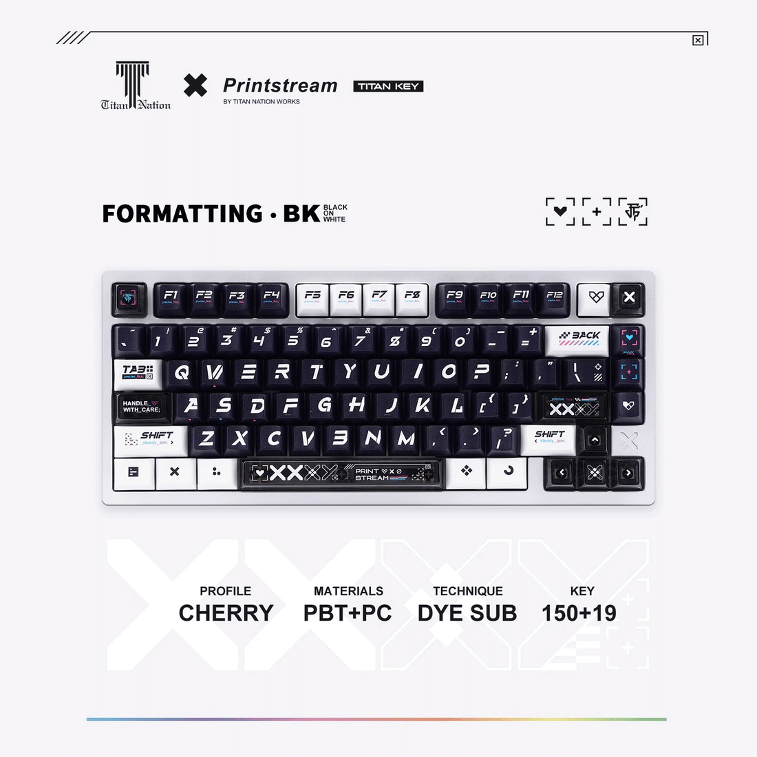 CSGO Printstream keycaps Set Compatible with Wooting 60HE mechanical keyboards layout