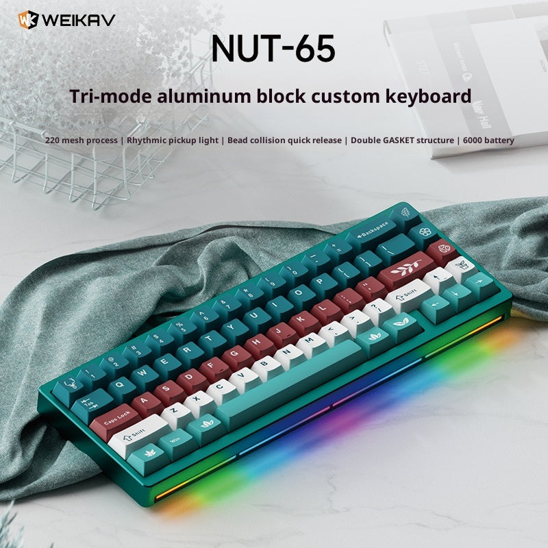 NUT65 Tri-Mode Aluminum Keyboard Kit – Custom Gasket Gaming