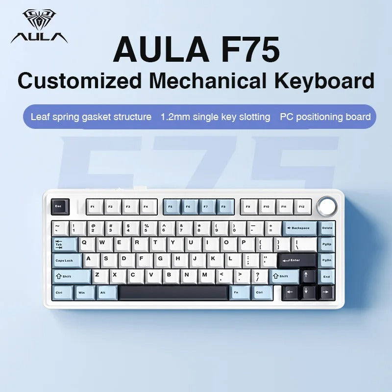 AULA F75 Wireless Custom Mechanical Keyboard RGB Gaming