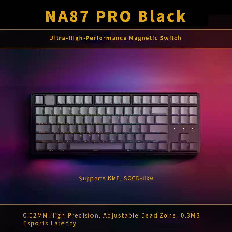 IROK NA87 Quick-Trigger Magnetic Switches RGB Hall Effect Keyboard TKL 80% Hot-Swappable Wired Gaming Keyboard for Win/Mac Gamers - Black