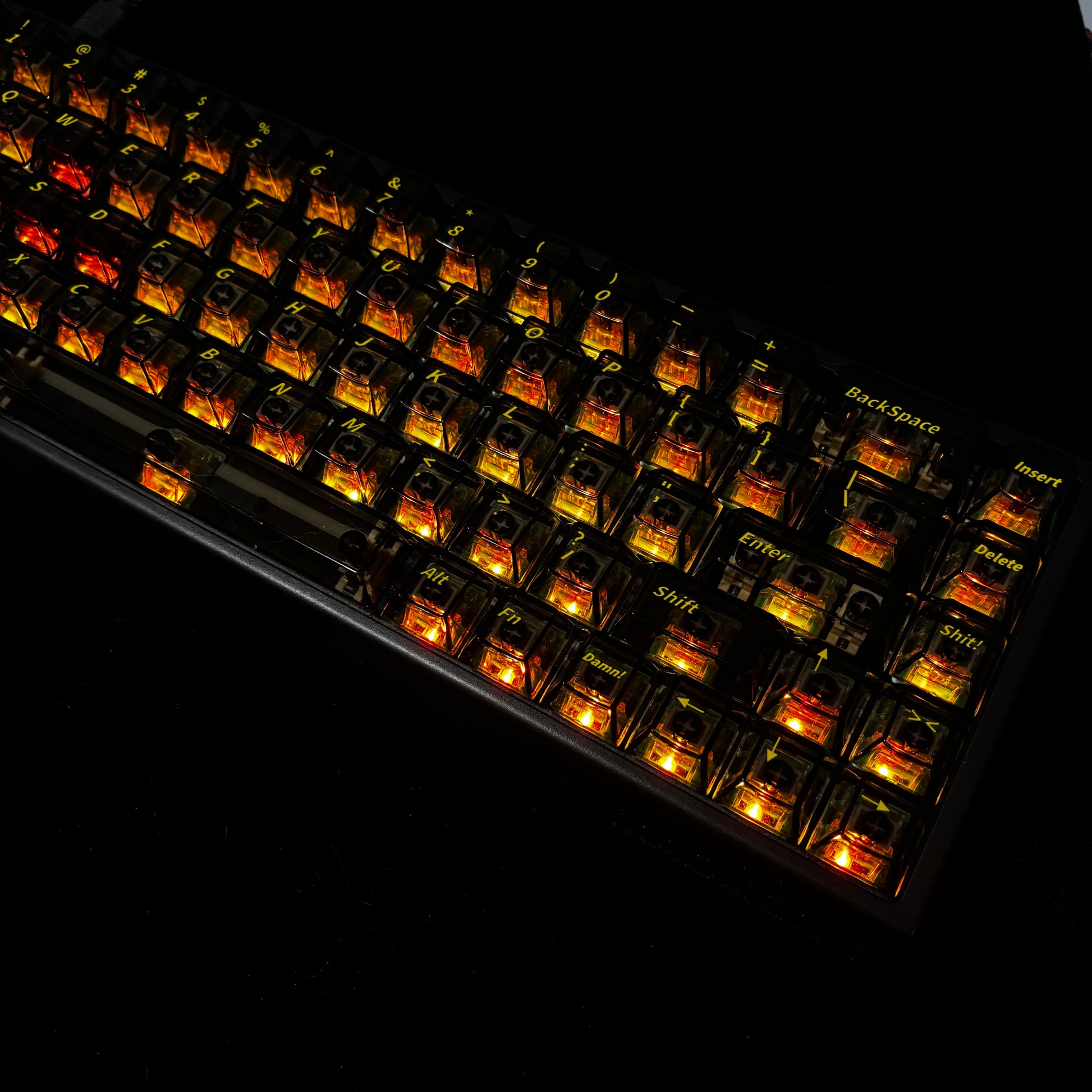 Ice Crystal Gradient Transparent Keycaps – PC Keycaps for Wooting & ACE68 - Titan Nation