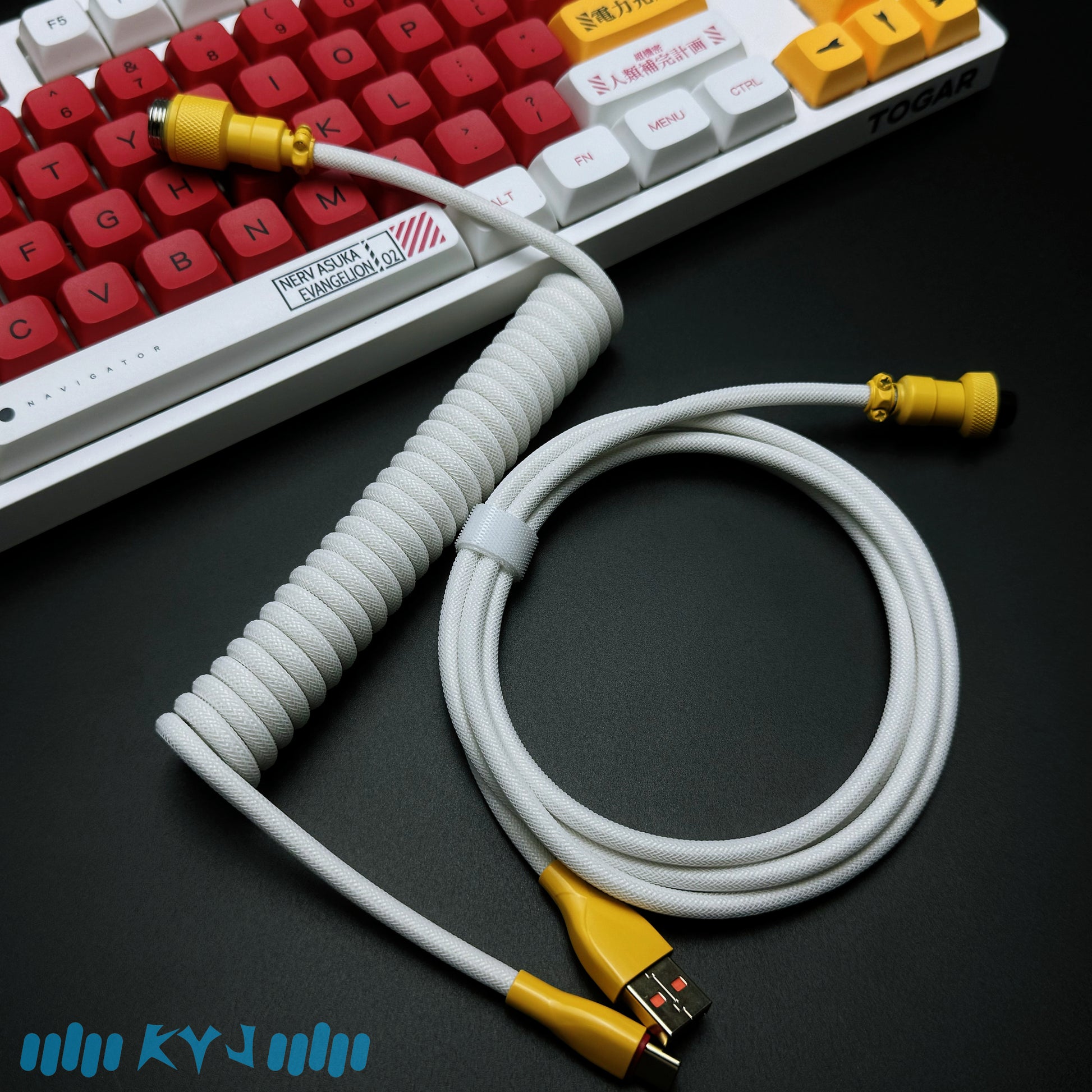 Custom Coiled Type-C Aviator Cable for Mechanical Keyboards – 8K Magnetic Switch Data Cable - Titan Nation