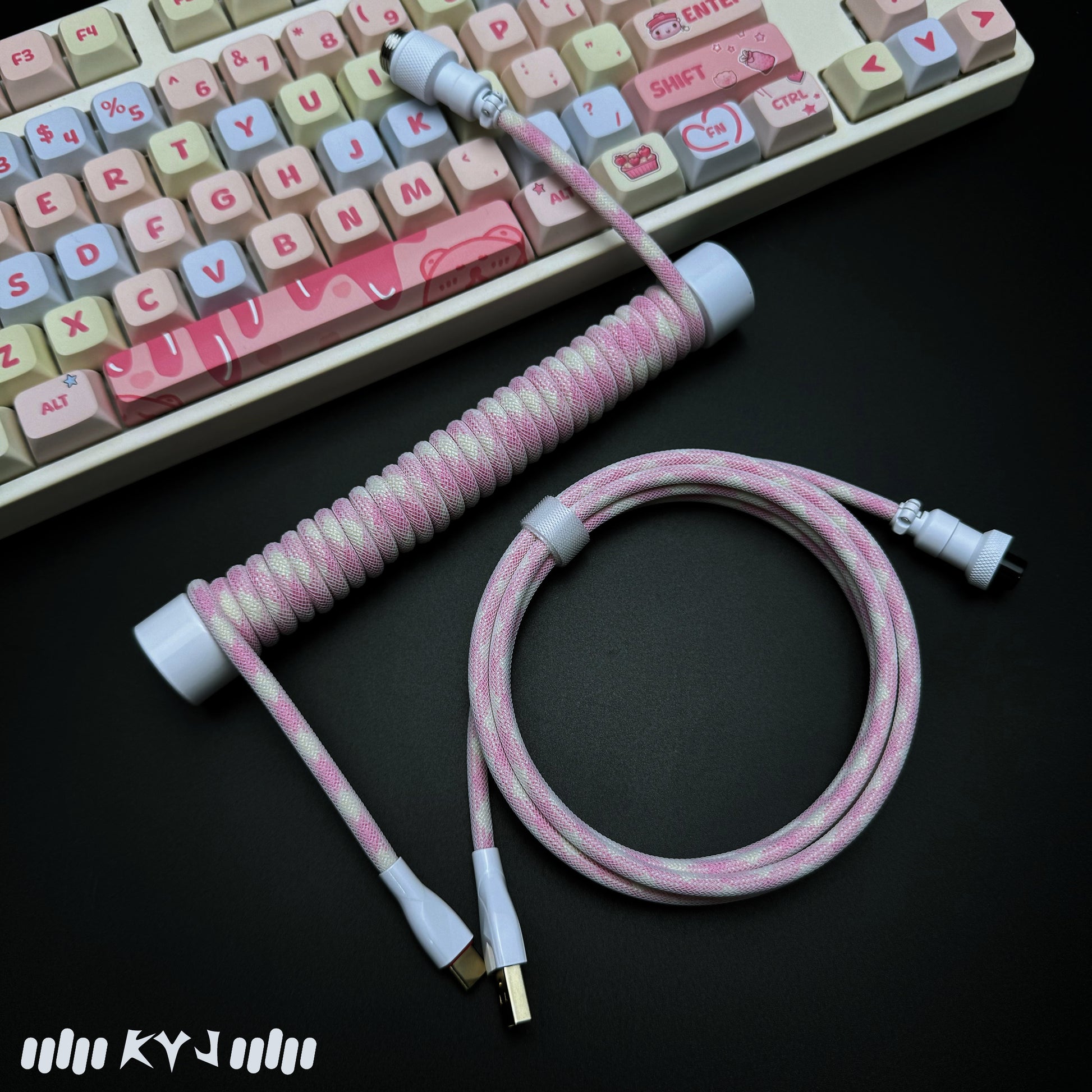 Custom Coiled Type-C Aviator Cable for Mechanical Keyboards – 8K Magnetic Switch Data Cable - Titan Nation