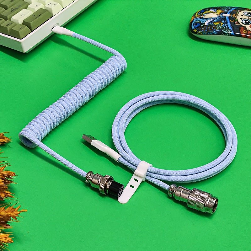8K Return Rate Mechanical Keyboard Aviation Plug Cable Keyboard Cable Gaming Cable USB Data Cable Spring Cable Custom Cable - Titan Nation