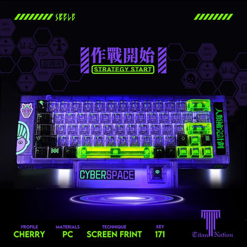 EVA-01 Anime Custom Keycaps set mechanical keyboards layout Compatible with Wooting 60HE