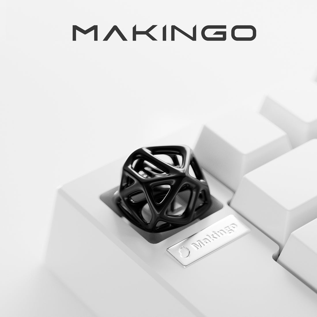 Makingo Hollow Black Gold Artisan Keycap – Original Metal ESC Key - Titan Nation
