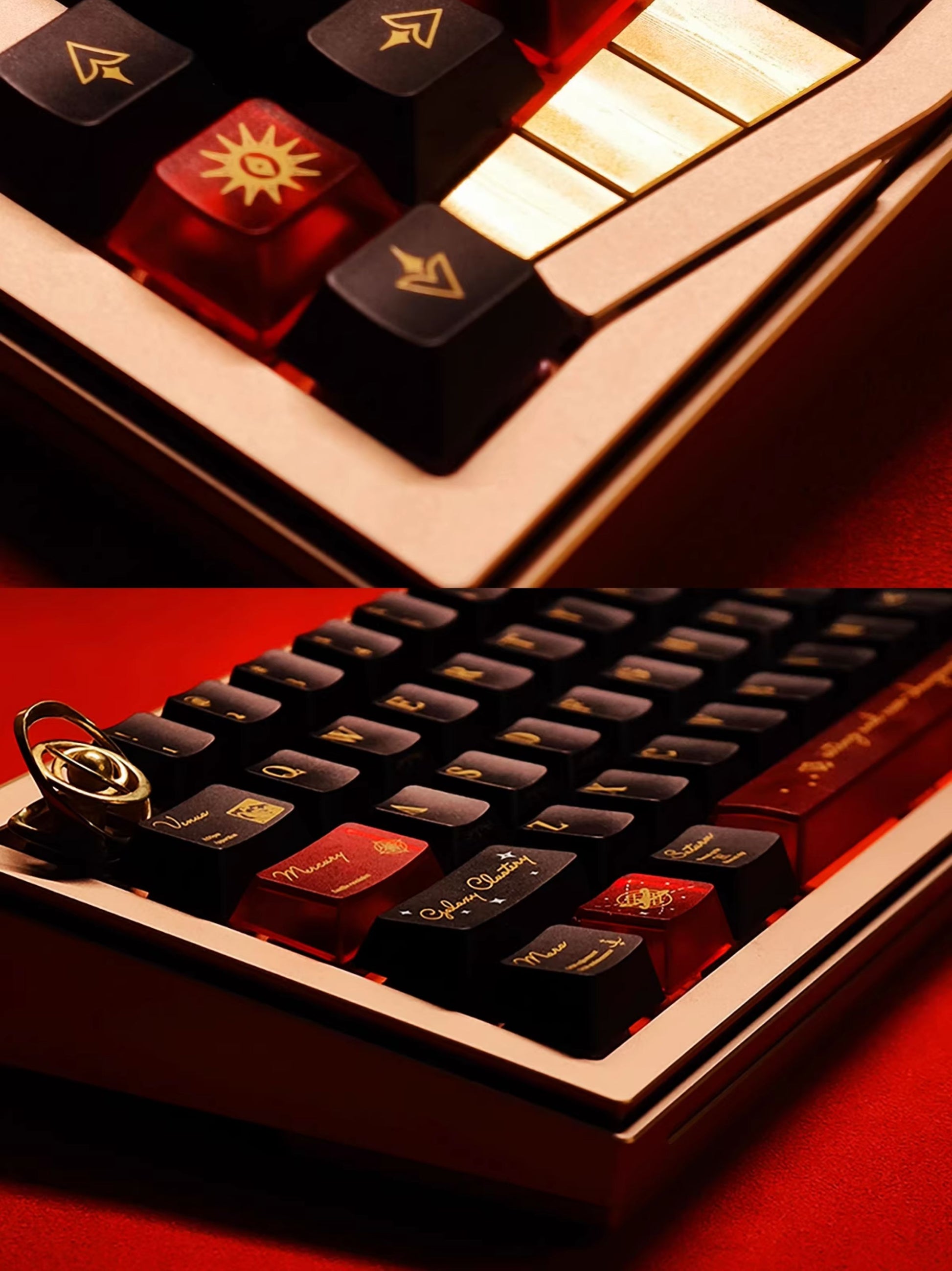 NORIIY Solar System Keycaps – Original PBT+PC Shine-Through Cherry Set - Titan Nation