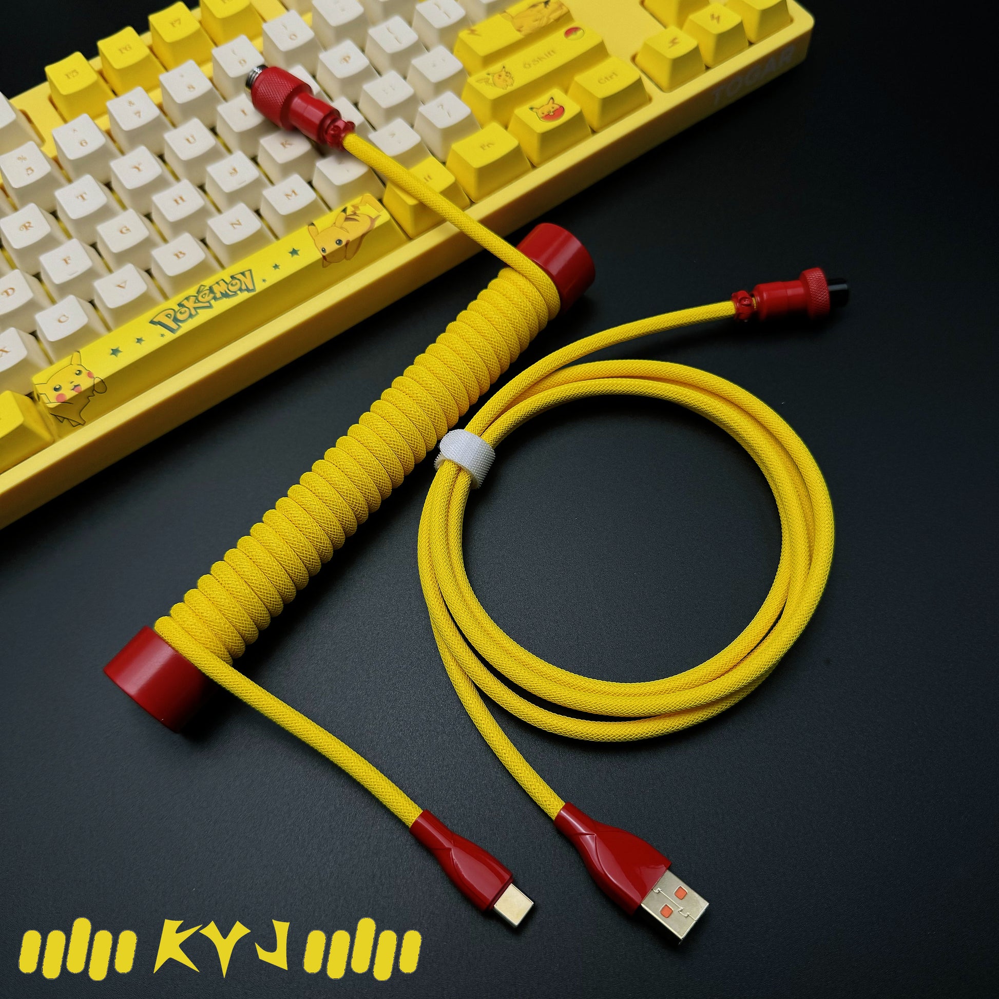 Custom Coiled Type-C Aviator Cable for Mechanical Keyboards – 8K Magnetic Switch Data Cable - Titan Nation