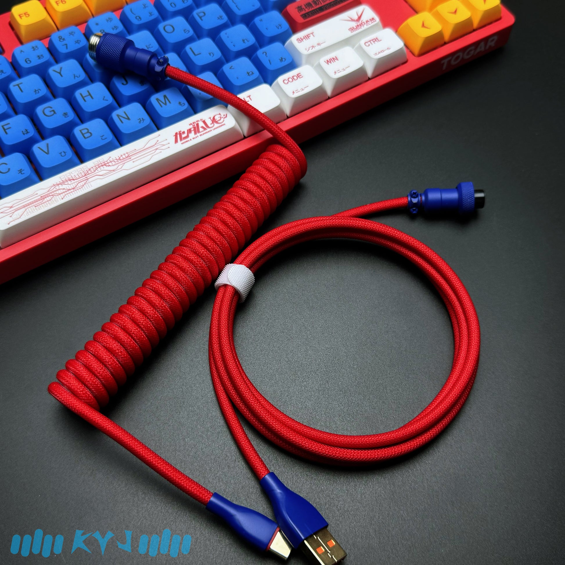 Custom Coiled Type-C Aviator Cable for Mechanical Keyboards – 8K Magnetic Switch Data Cable - Titan Nation