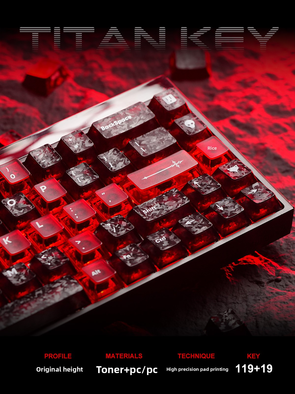 The Sword in the Stone Carbon Fiber Keycaps - Titan Nation