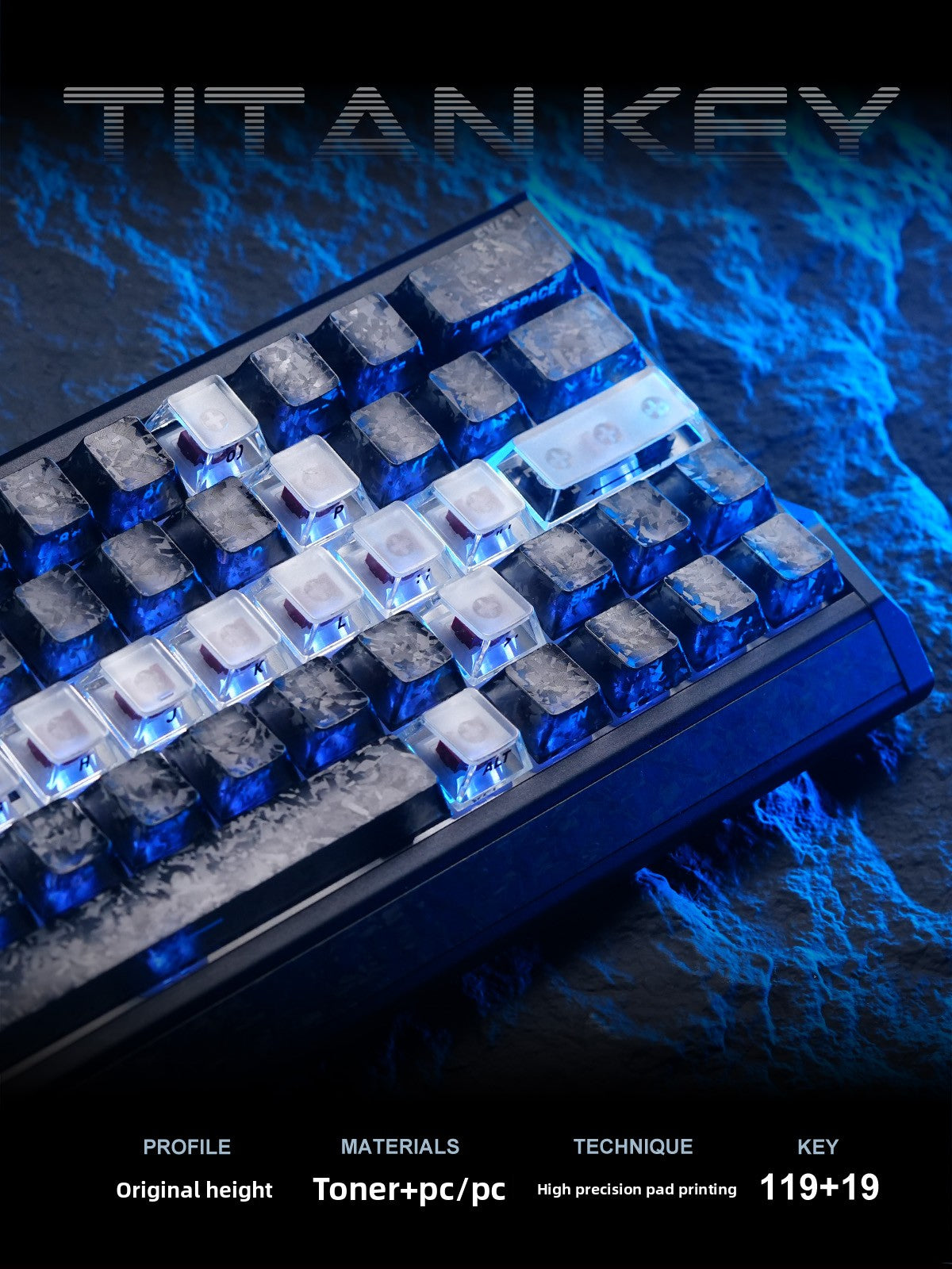 The Sword in the Stone Carbon Fiber Keycaps - Titan Nation