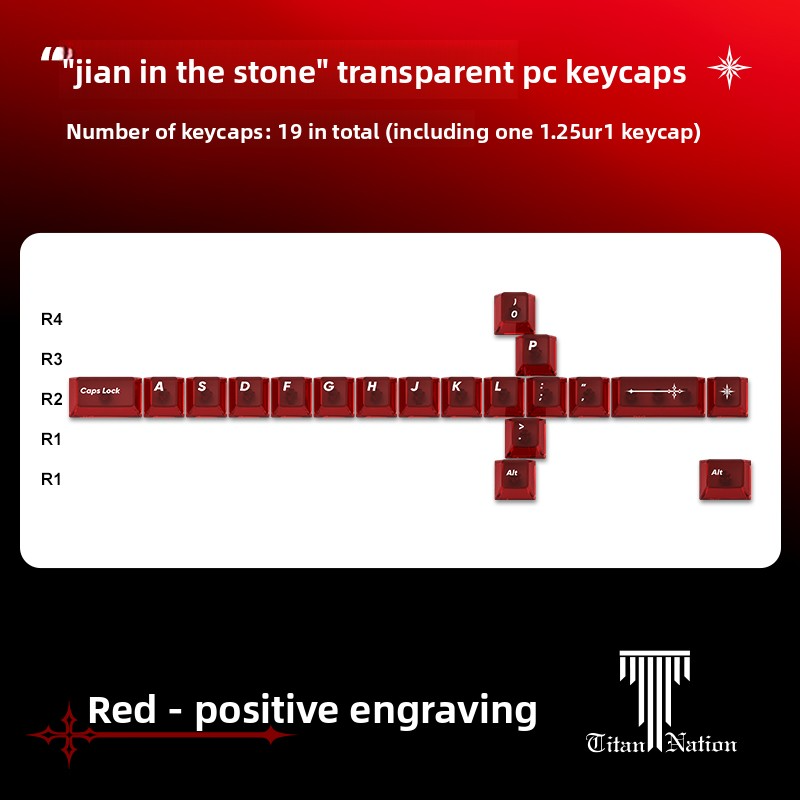 The Sword in the Stone Carbon Fiber Keycaps - Titan Nation