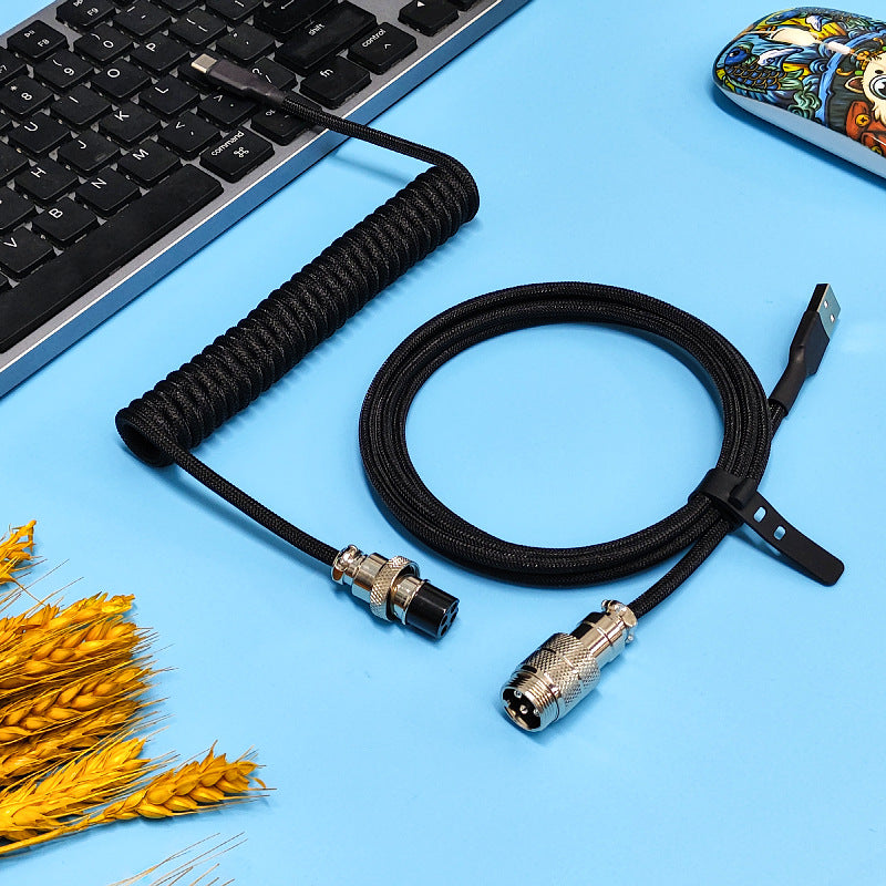 8K Return Rate Mechanical Keyboard Aviation Plug Cable Keyboard Cable Gaming Cable USB Data Cable Spring Cable Custom Cable - Titan Nation