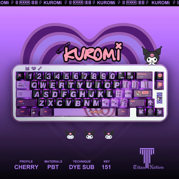 Kuromi Keycap Set keyboards layout compatible with wooting68