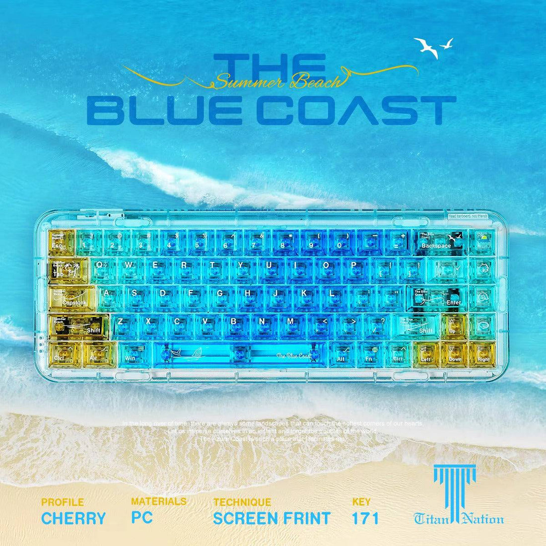 Ocean Transparent Keycaps