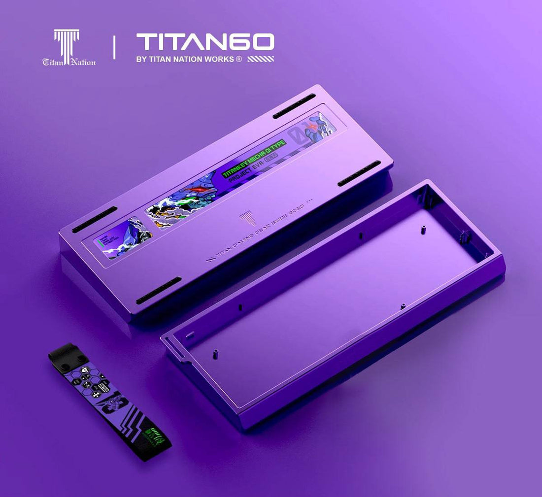 TITAN60 Keyboard Case Aluminum 60key Kit mechanical keyboards layout Compatible with Wooting 60HE