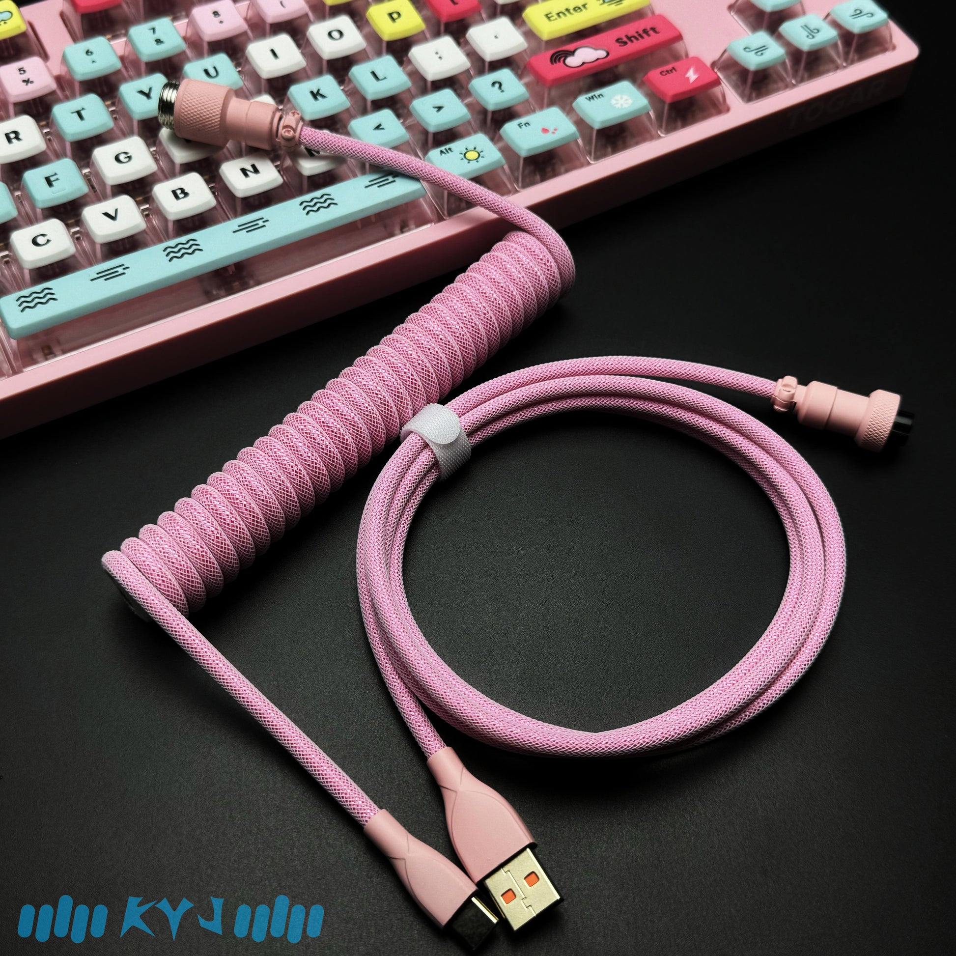 Custom Coiled Type-C Aviator Cable for Mechanical Keyboards – 8K Magnetic Switch Data Cable - Titan Nation