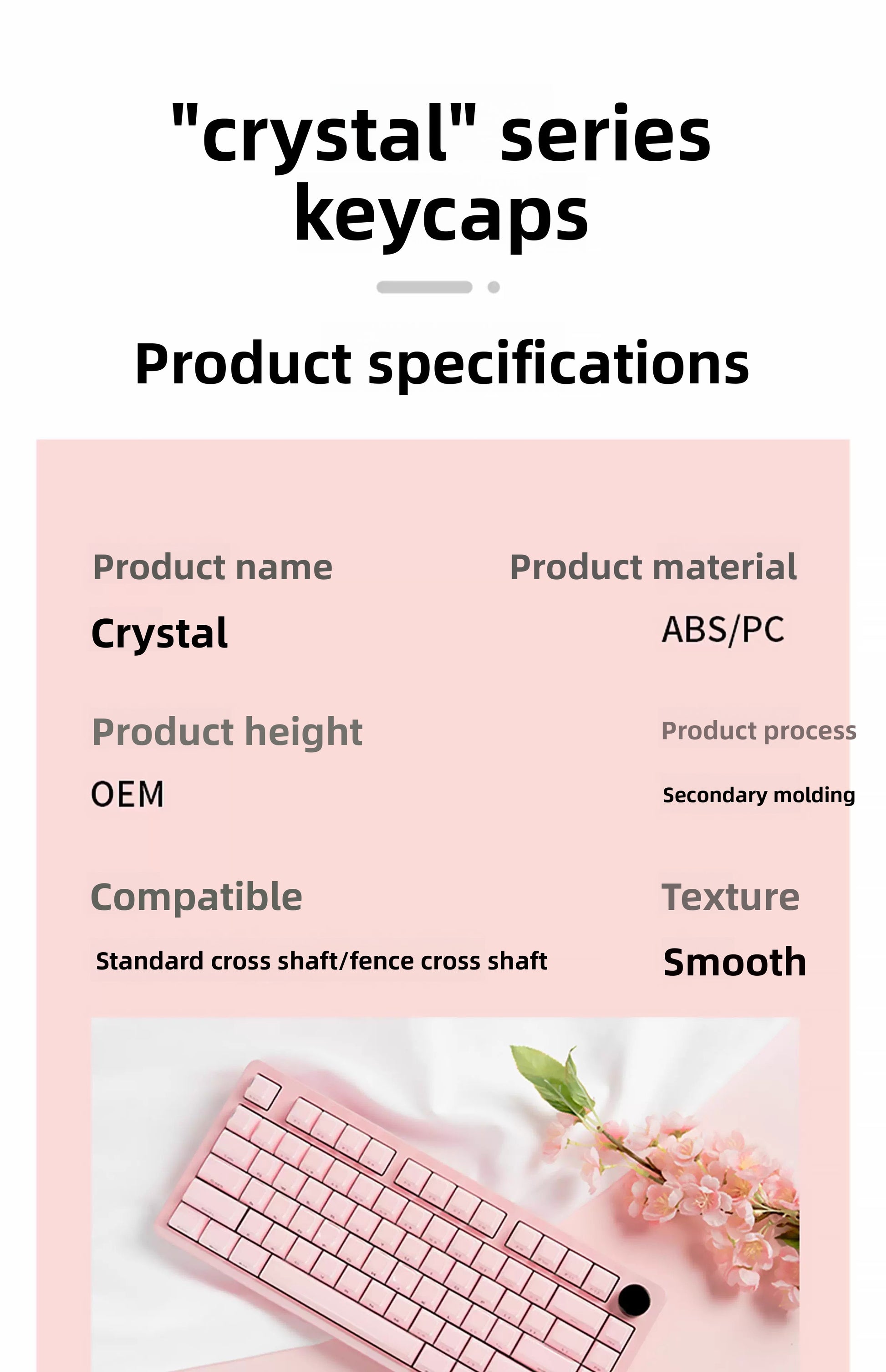 Crystal Jelly Side-Engraved Heart Keycaps – OEM Profile for Wooting - Titan Nation