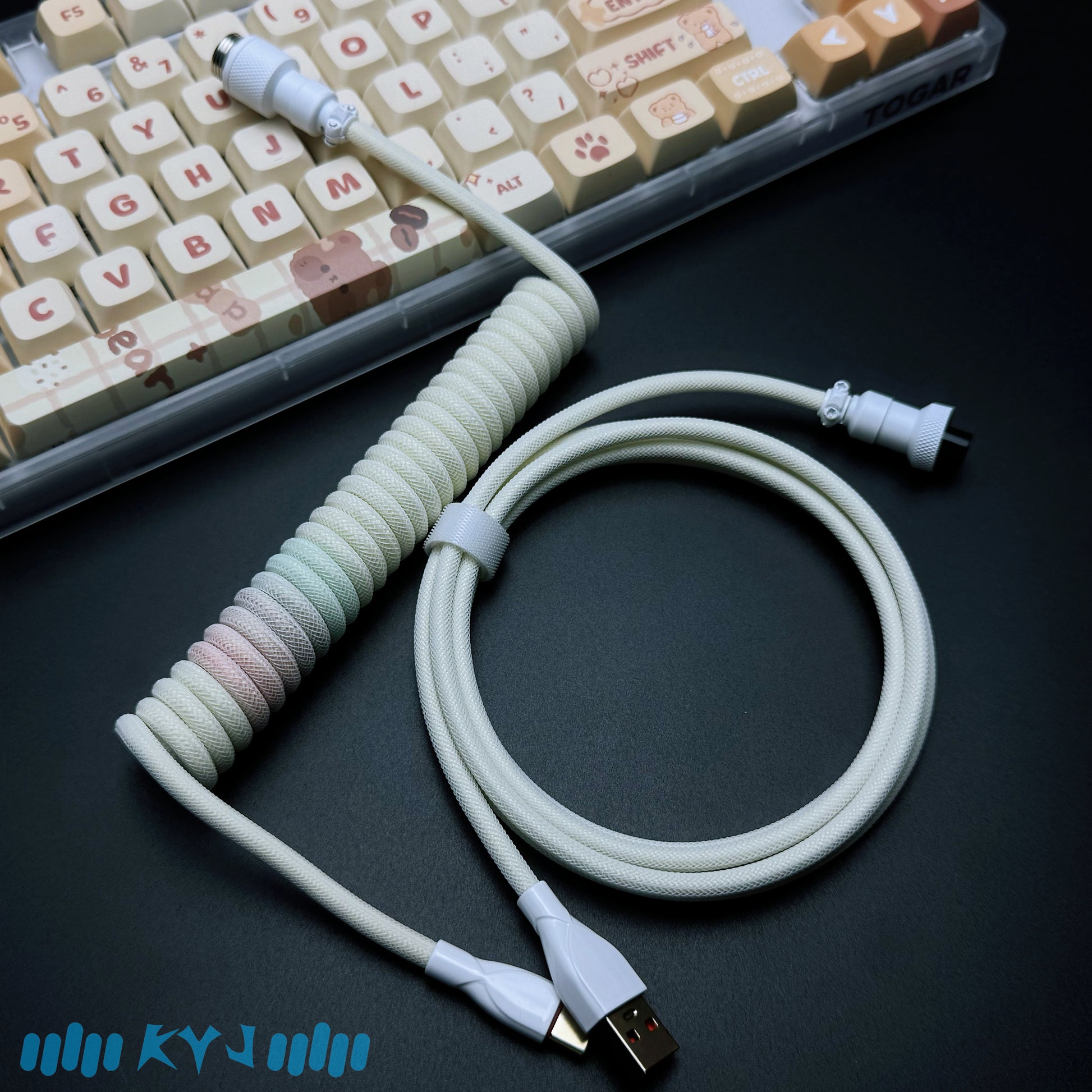 Custom Coiled Type-C Aviator Cable for Mechanical Keyboards – 8K Magnetic Switch Data Cable - Titan Nation