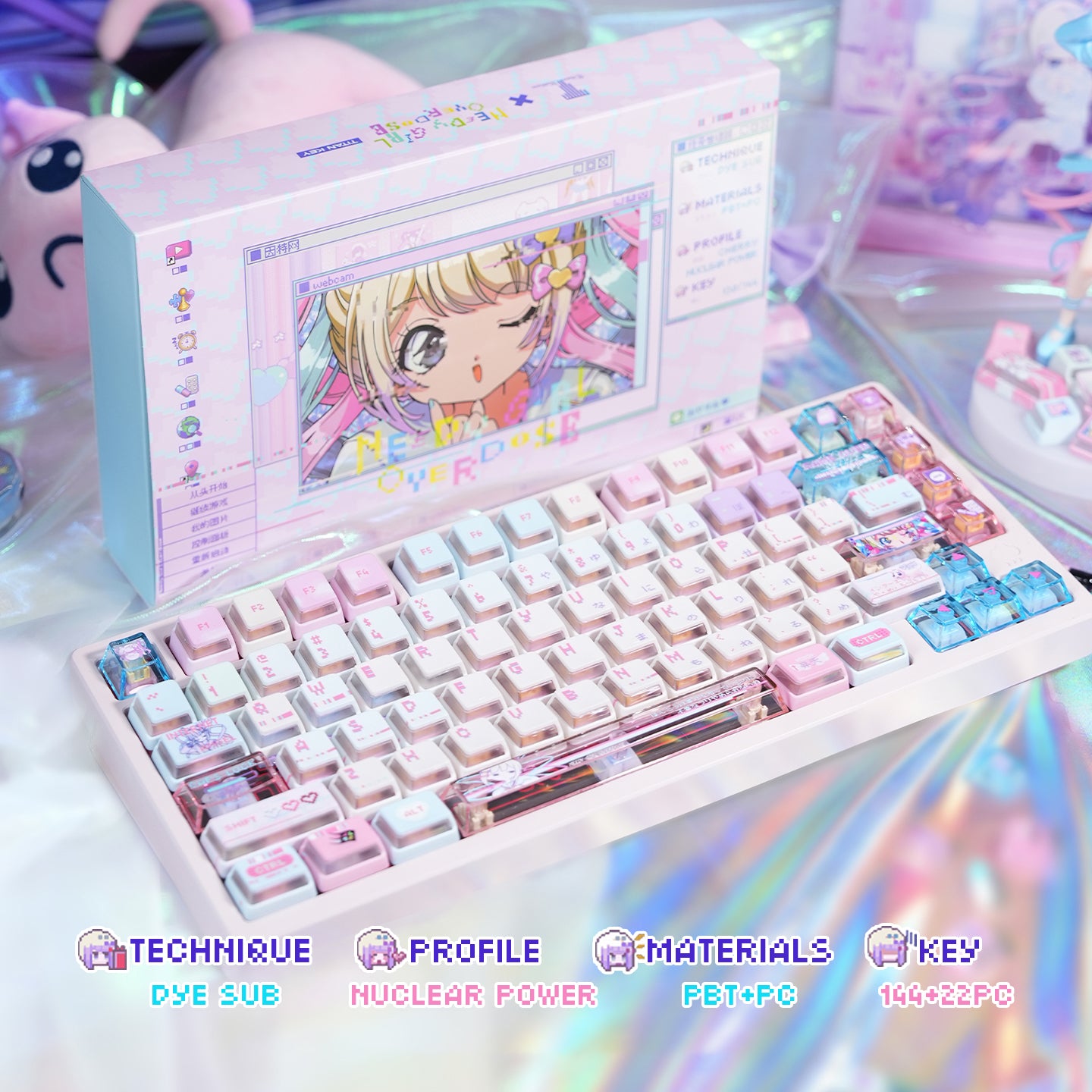 KAngel - Astral Party Wiki Keycaps Compatible with Wooting 60HE, MAD60HE, ACE60, ATK EDGE60, FUN60, WIN60, LUCKY 65, IPI65, REAL67, XTRFY K5, TITAN68, ACE68, MAD68HE, MADE68, HERO68, NANO68, FIRE68, MIG68, and ATK RS6.