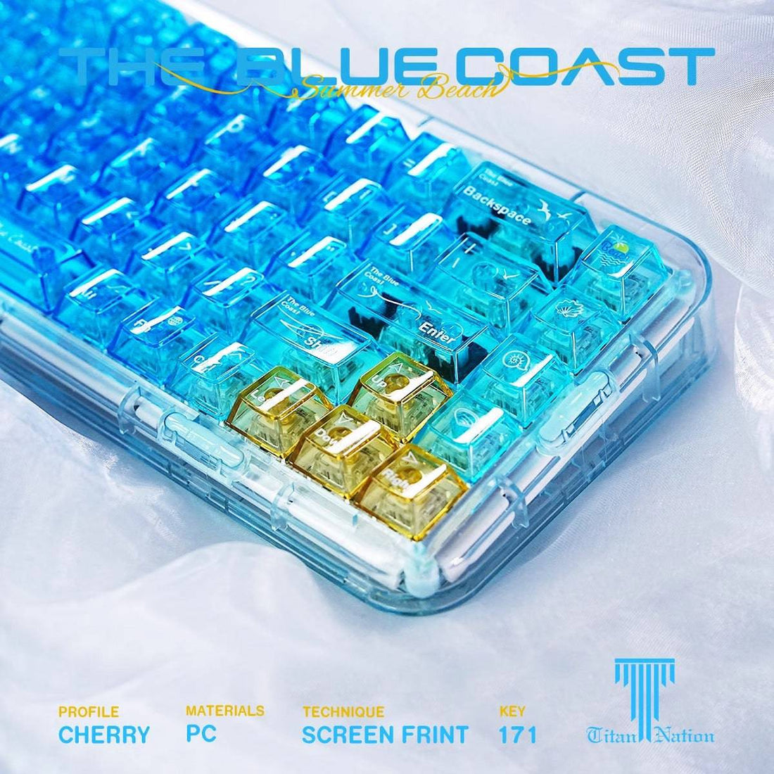 Ocean Transparent Keycaps