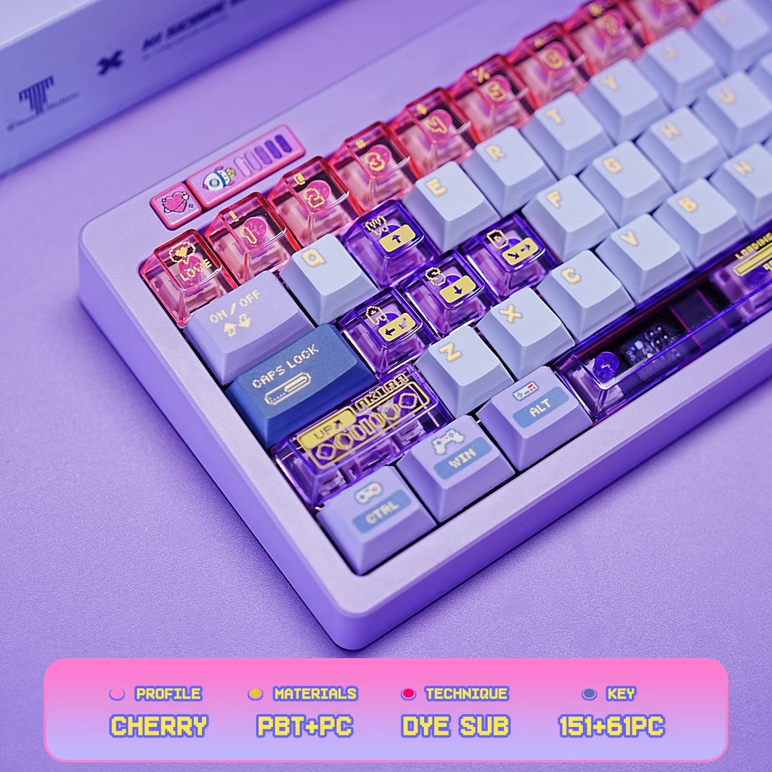 High Score Girl Keycaps Set  mechanical keyboards layout Compatible with Wooting 60HE