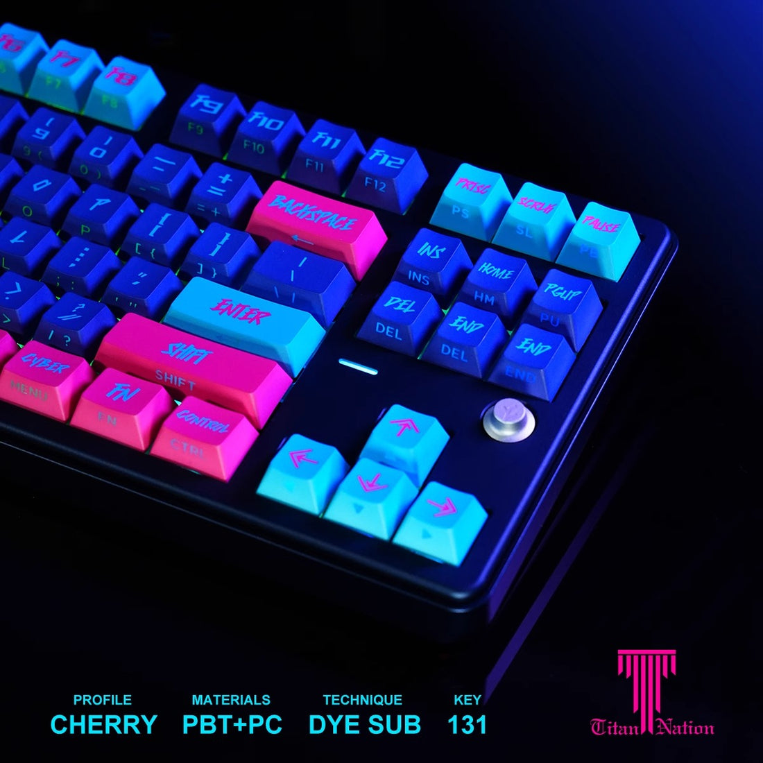 Custom Cyberpunk Keycaps Set mechanical keyboards layout Compatible with Wooting 60HE