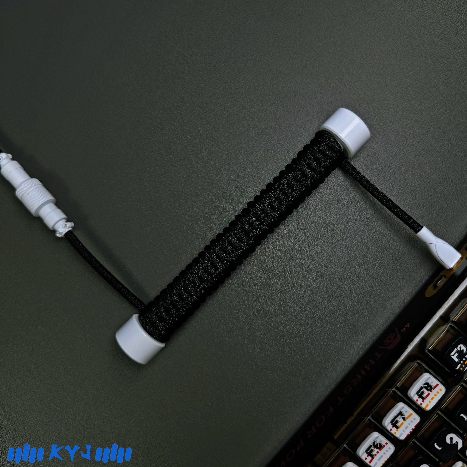 Custom Coiled Type-C Aviator Cable for Mechanical Keyboards – 8K Magnetic Switch Data Cable - Titan Nation