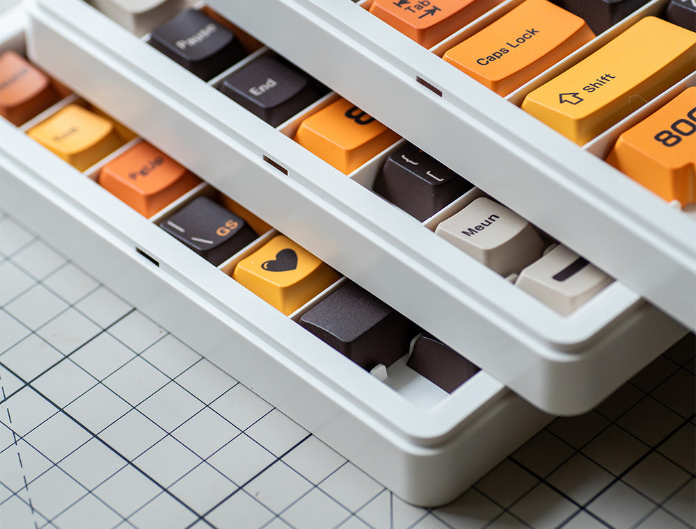 Stackable Keycap Display Box – Multi-Layer Dustproof White Organizer - Titan Nation