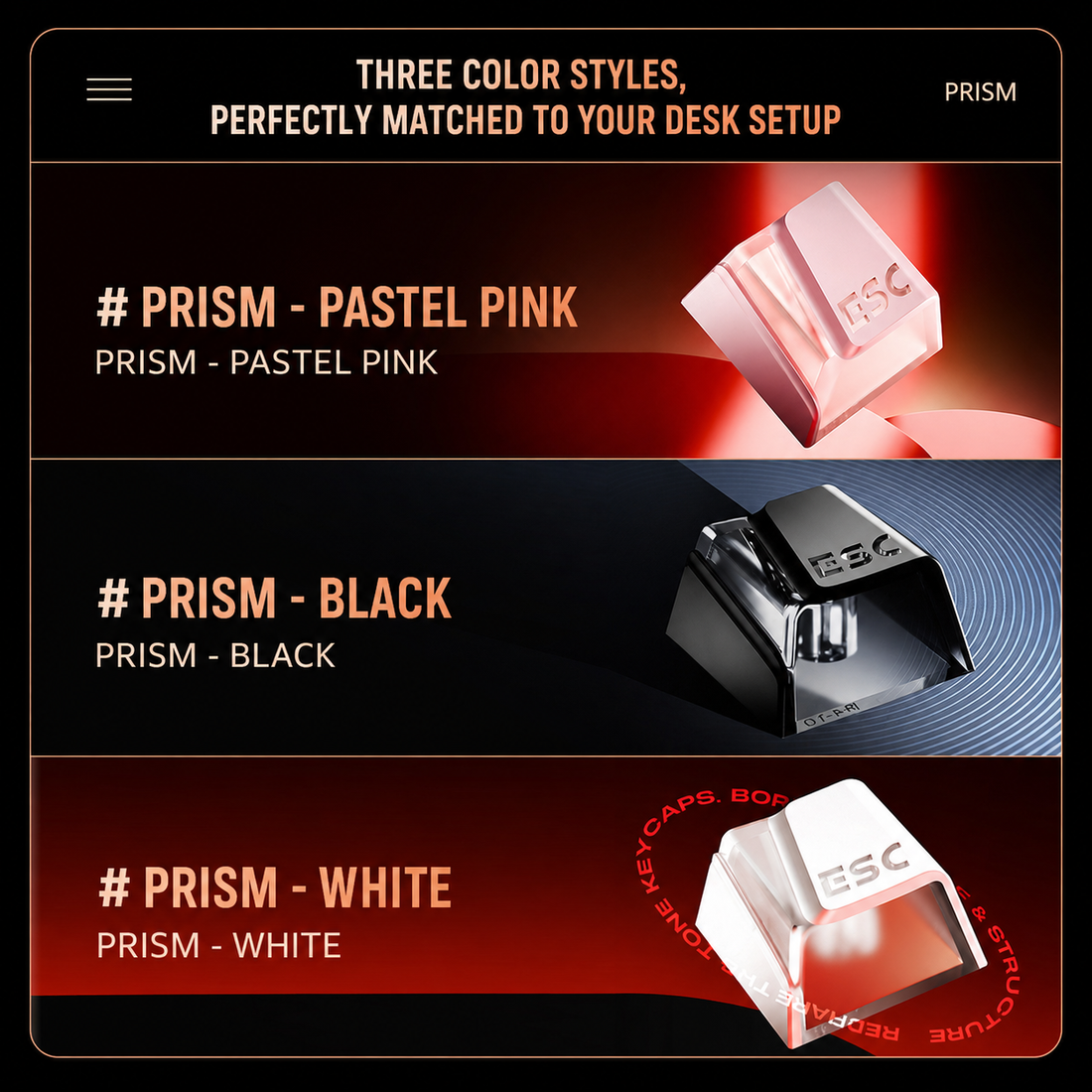 Titan Nation PRISM Refraction Keycaps