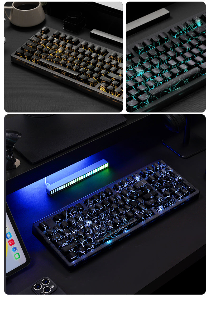 ZH980 Black Transparent Spider-Web Mechanical Keyboard | Gaming