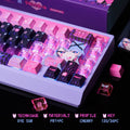 Rabbit Hole Keycaps are compatible with various mechanical keyboards, supporting both ANSI and ISO layouts. They are suitable for keyboards such as the Wooting 60HE, AL65, MAD60HE, and ACE60 gaming keyboards.