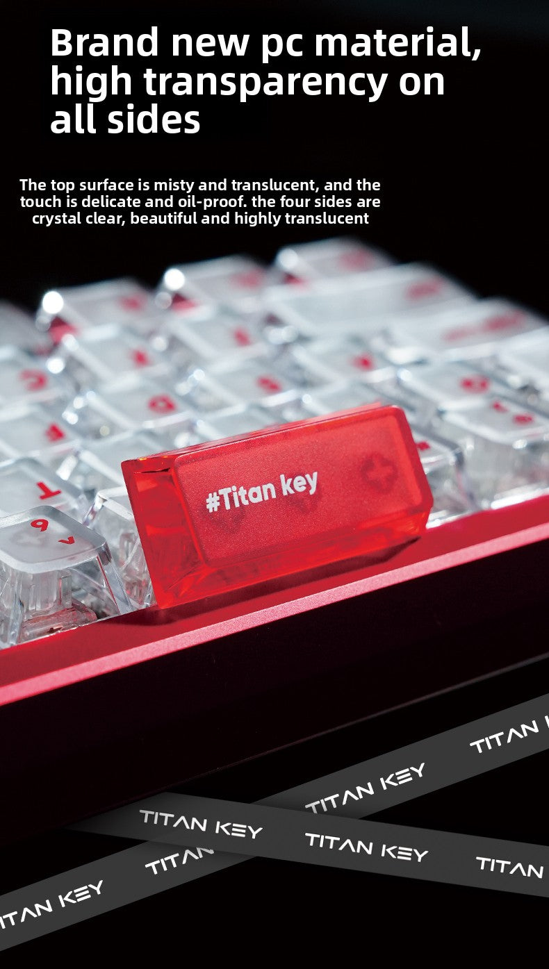 Titan Nation Frosted Matte Dual-Tone Keycaps – PC Translucent Set - Titan Nation