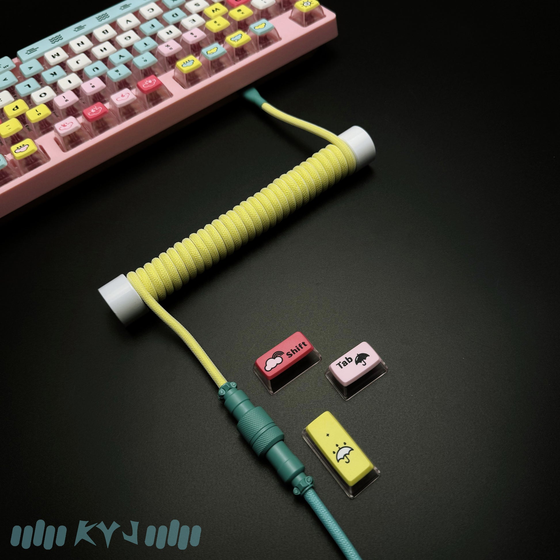Custom Coiled Type-C Aviator Cable for Mechanical Keyboards – 8K Magnetic Switch Data Cable - Titan Nation