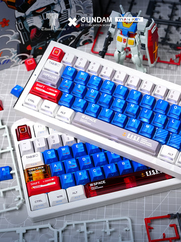 AiFei Titan Nation Gundam V2 Keycaps Nuclear Side-Transparent PBT