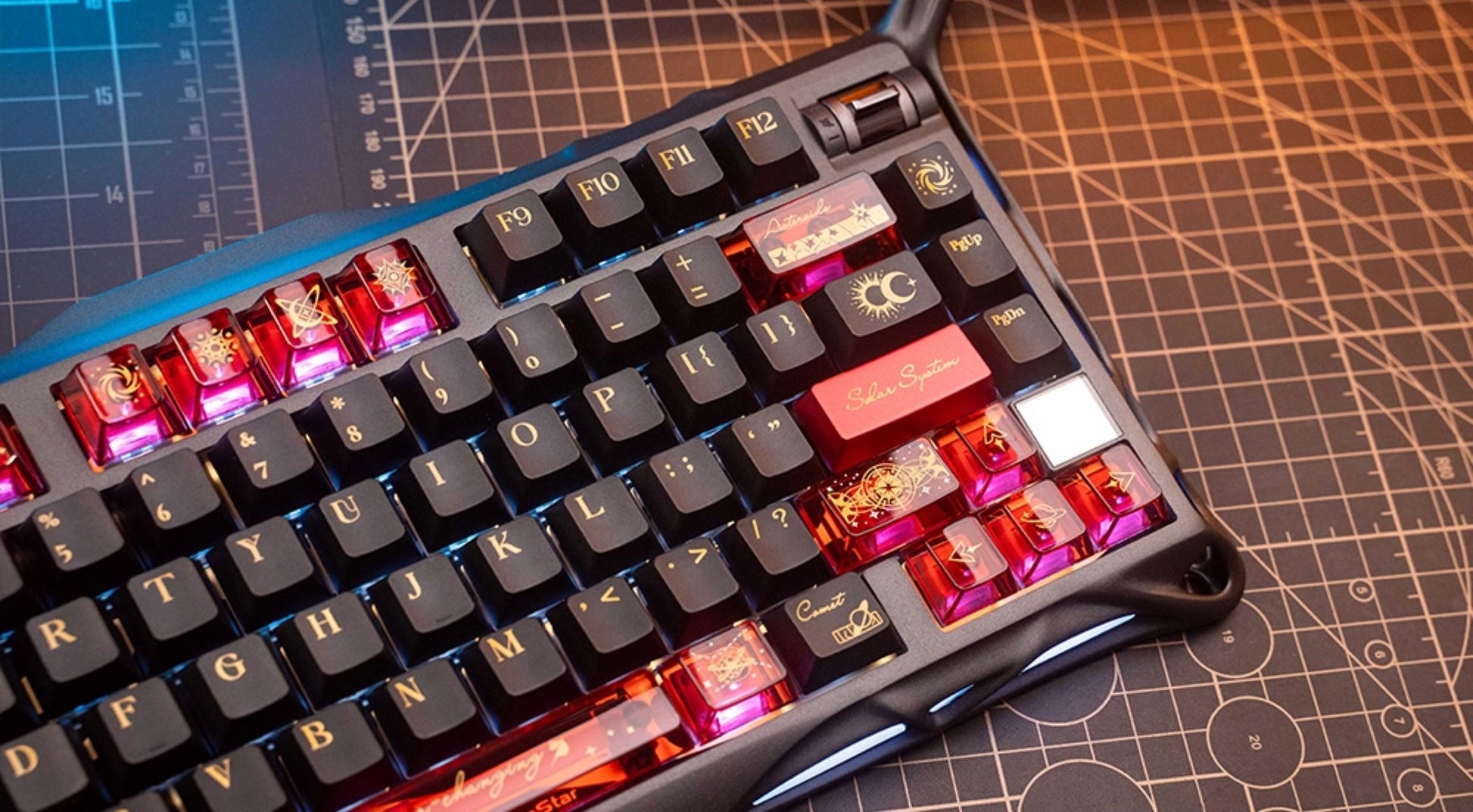 NORIIY Solar System Keycaps – Original PBT+PC Shine-Through Cherry Set - Titan Nation