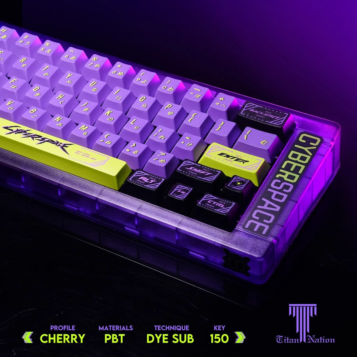 Custom Cyberpunk Keycaps Set mechanical keyboards layout Compatible with NuPhy Air75 V2