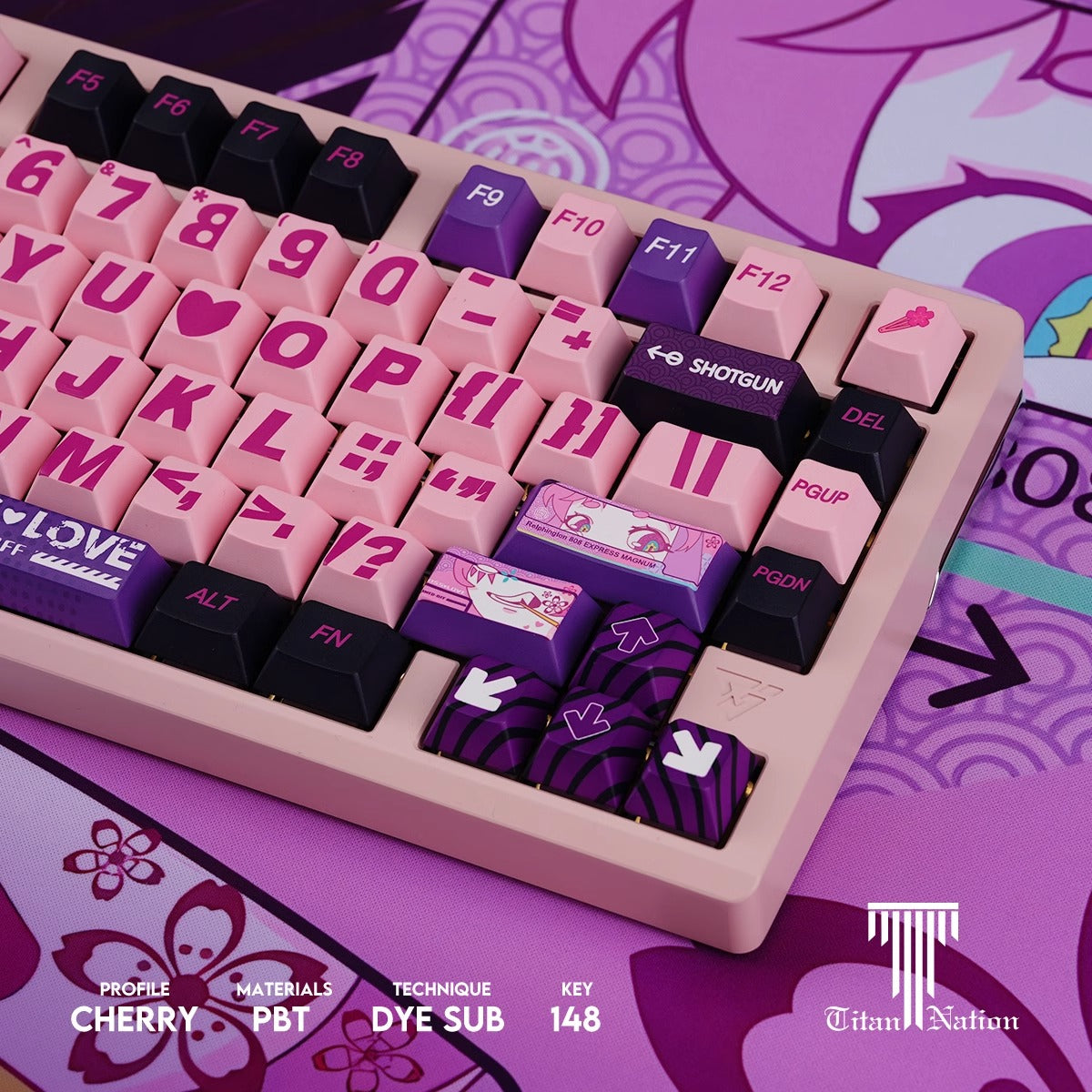 CSGO Kiss Love Custom PBT Keycaps Set mechanical keyboards layout Compatible with Wooting 80HE