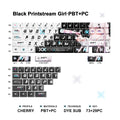 Printstream Girl Keycaps Compatible with Wooting 60HE, MAD60HE, ACE60, ATK EDGE60, FUN60, WIN60, LUCKY 65, IPI65, REAL67, XTRFY K5, TITAN68, ACE68, MAD68HE, MADE68, HERO68, NANO68, FIRE68, MIG68, and ATK RS6.