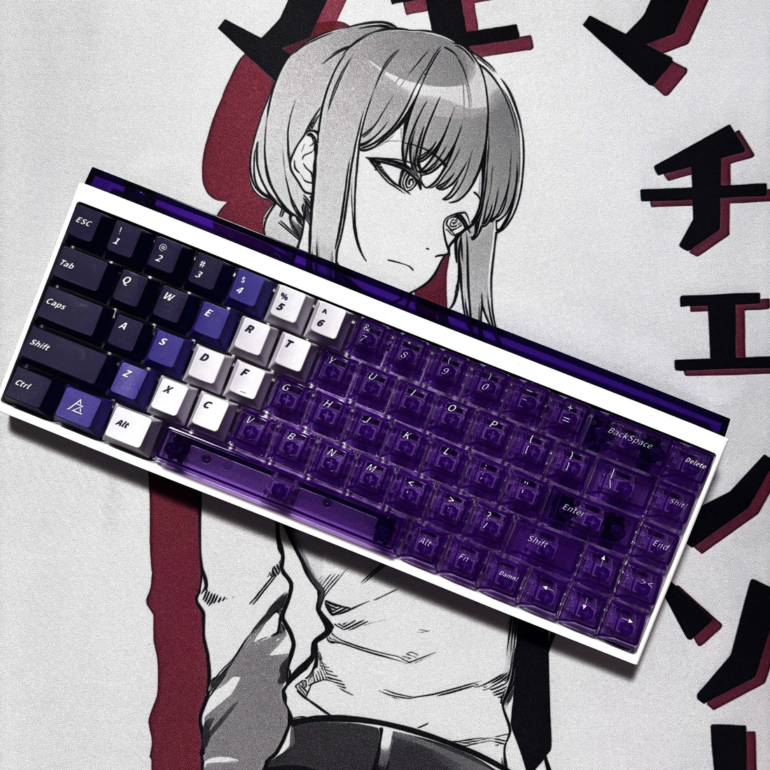 Ice Crystal Gradient Transparent Keycaps – PC Keycaps for Wooting & ACE68 - Titan Nation