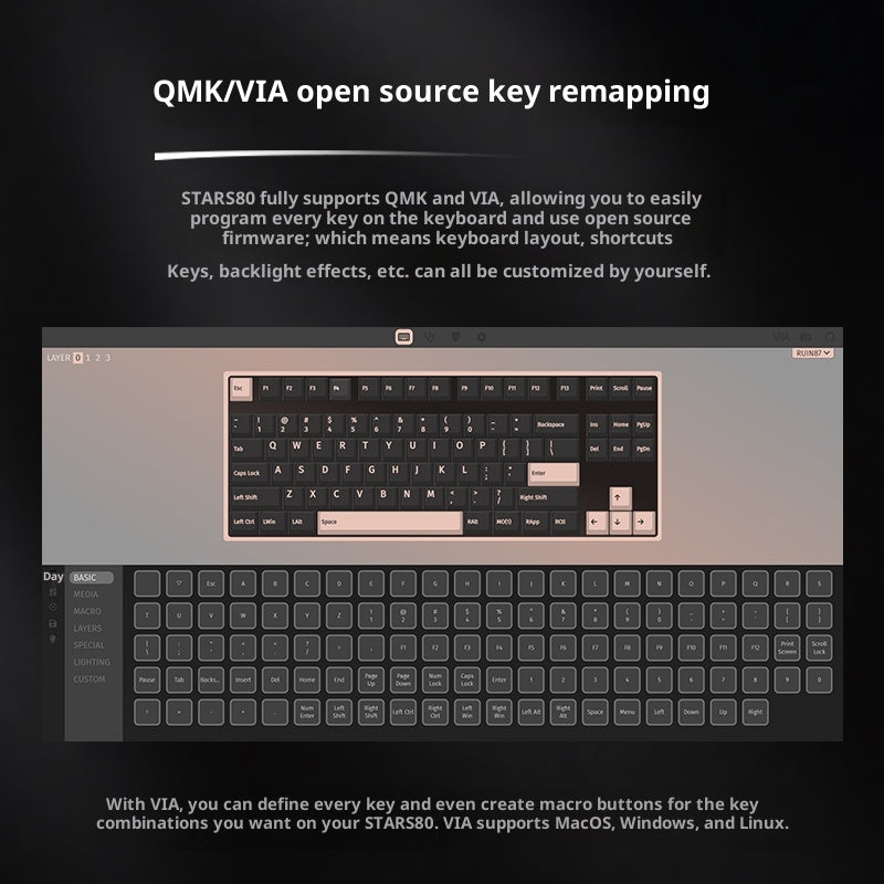 STARS80 V2 Tri-Mode Aluminum Keyboard