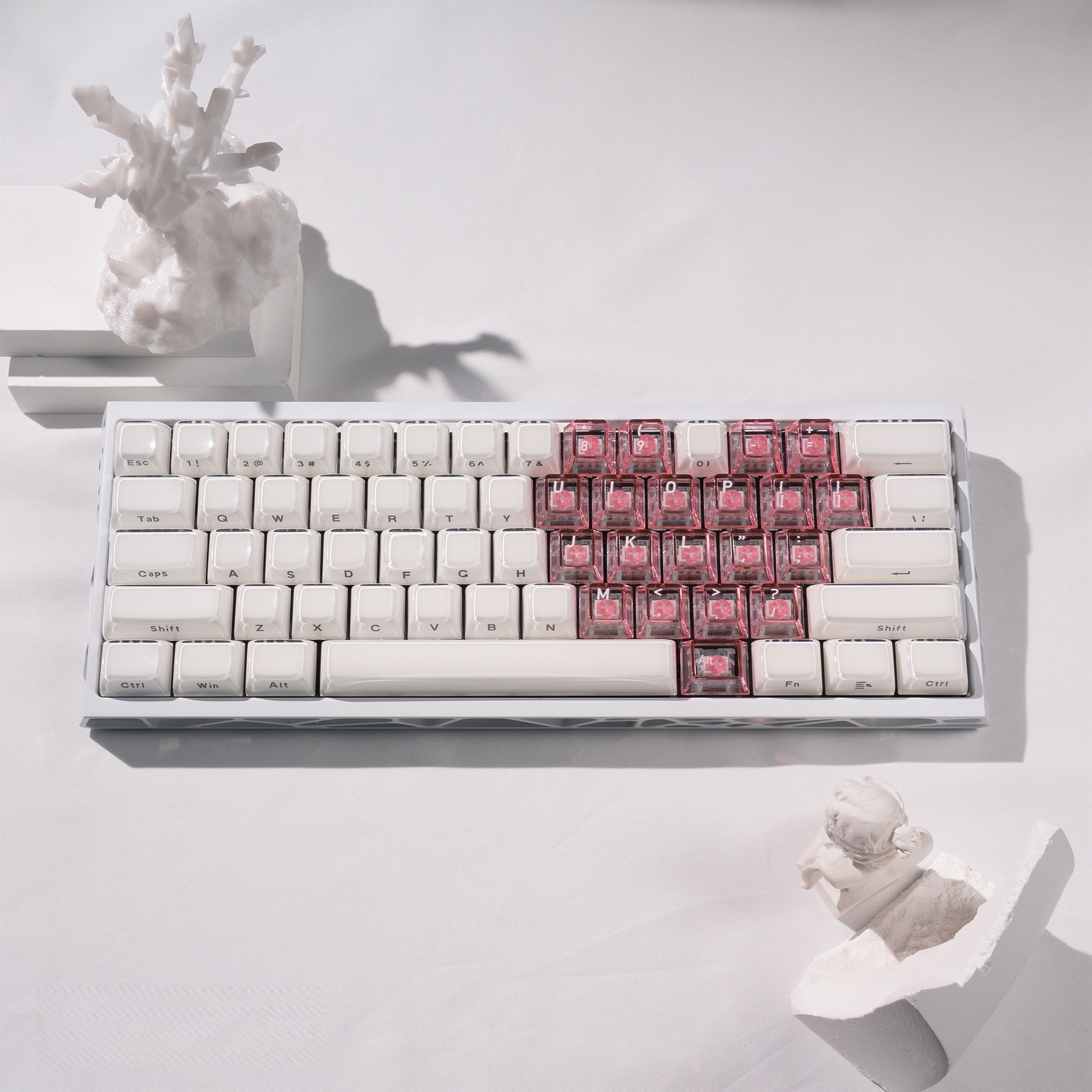 Crystal Jelly Side-Engraved Heart Keycaps – OEM Profile for Wooting - Titan Nation