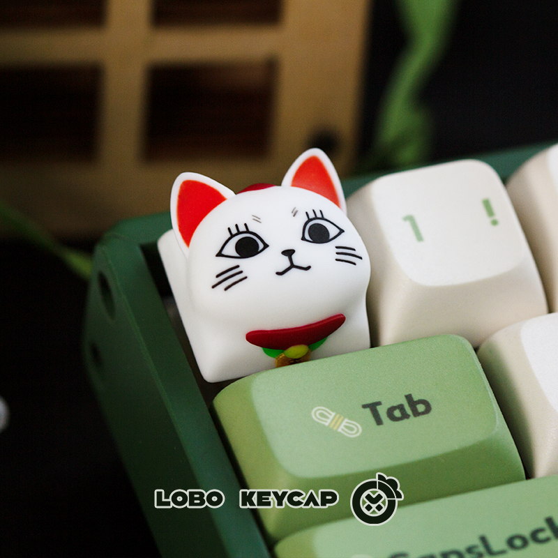 Bold Grandma Cat Cute Anime Resin Keycap – Single ESC Artisan Key - Titan Nation