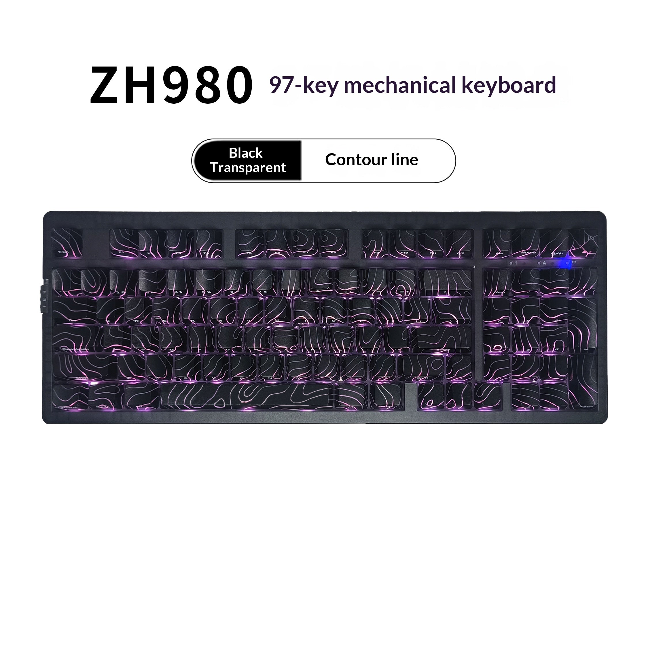 ZH980 Black Transparent Spider-Web Mechanical Keyboard | Gaming